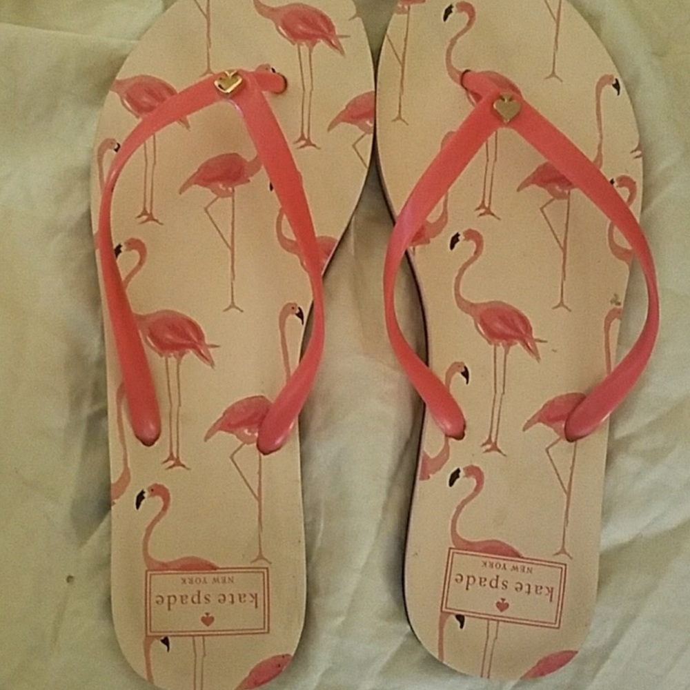 Kate Spade Flamingo Pink Flip Flops